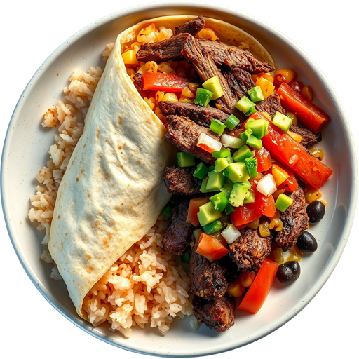 Carne Asada Burrito dish