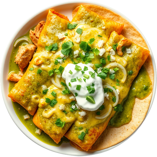 Green Chicken Enchiladas dish