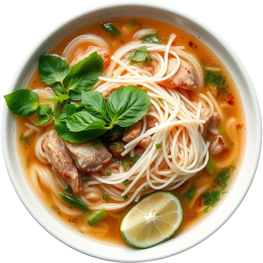 Pho Noodle Soup with Soy Chikn dish