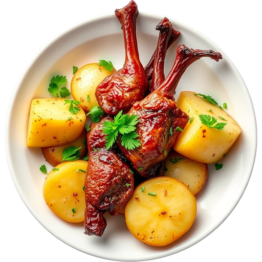Anticuchos with Potatoes dish
