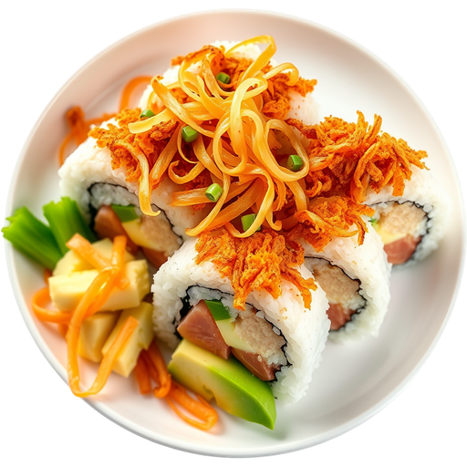 Crispy Onion and Albacore Roll dish