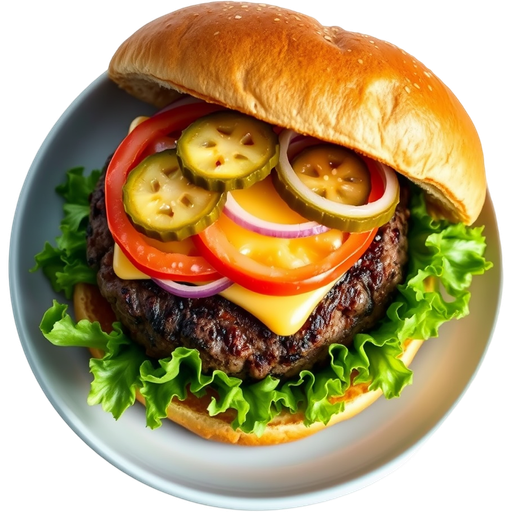 Craft Burger with Havarti Cheese dish