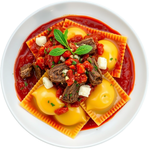Short Rib Ravioli dish