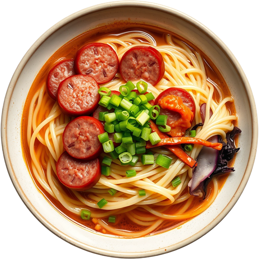 Portuguese Sausage Saimin dish