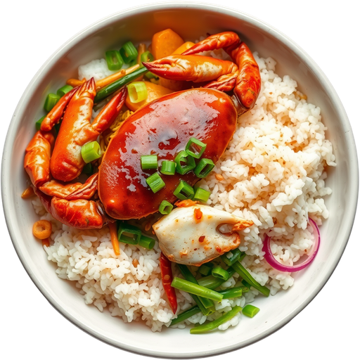 Marinated Crab Rice Bowl Combo dish