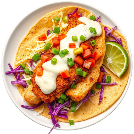 Rosarito Style Fish Taco dish