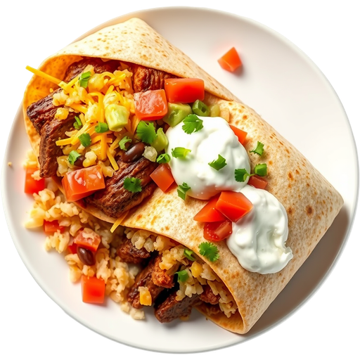 Chapman Burrito with Asada dish