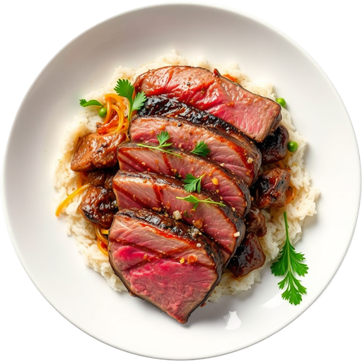 Angus Beef and Kurobuta Pork dish
