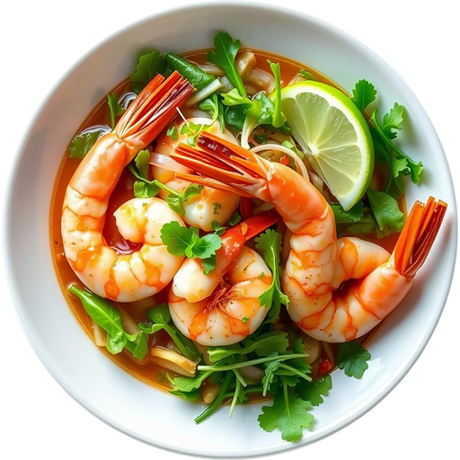 Rocket Shrimp Tom Hoa Tien dish
