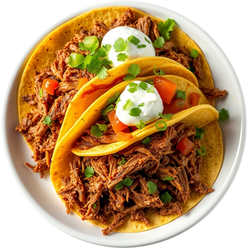 Shredded Beef Crispy Tacos dish