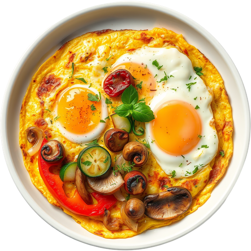 Grilled Vegetable Omelette dish