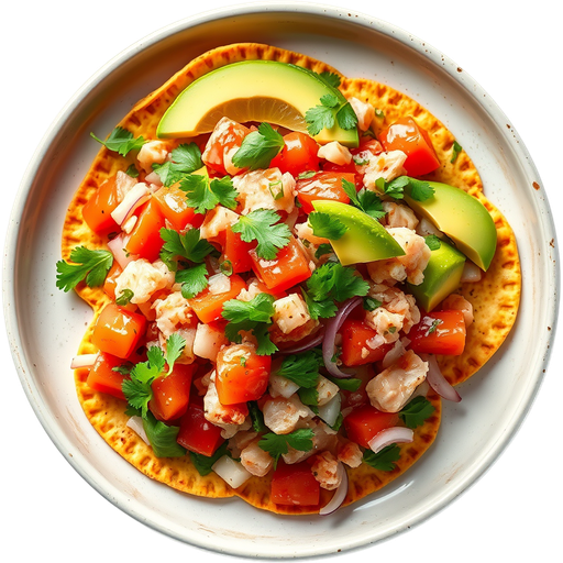 Ceviche Tostada dish