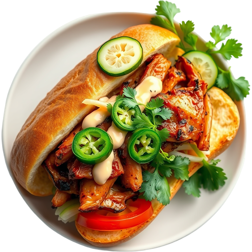 Charbroiled Pork Bahn Mi dish