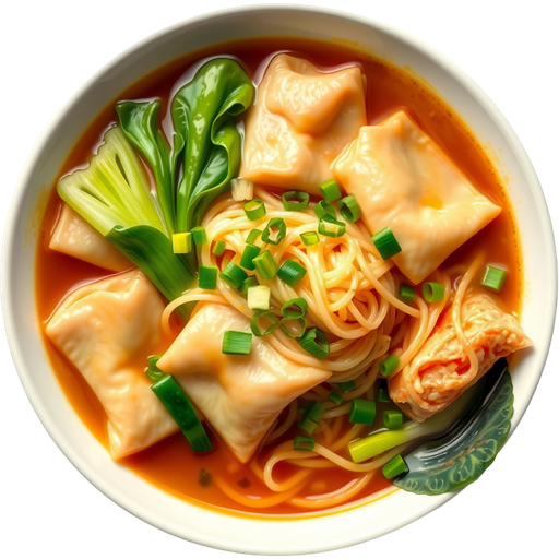 Chinese Wonton Noodle Soup dish