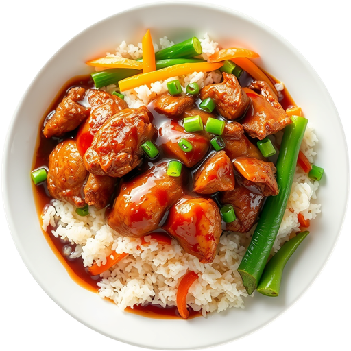 Dragon Chicken and Beef Box dish