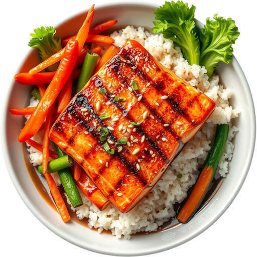 Grilled Salmon Box dish