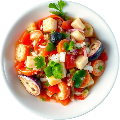 Ceviche Mixto dish