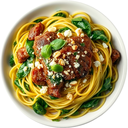 Tallarin Verde con Bistec dish