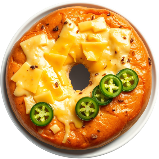 Jalapeno Cheese Bagel dish