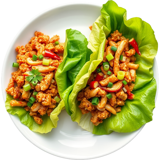 Fukyou Chicken Lettuce Wraps dish