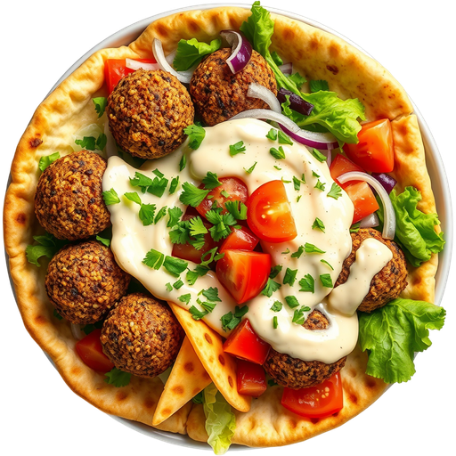 Falafel/Shawarma Combo dish