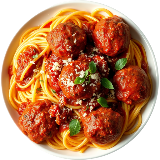 Spaghetti and Meatballs dish