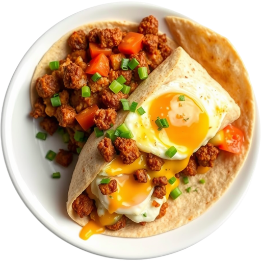ChoriMan Breakfast Burrito dish