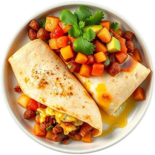 Breakfast Burrito with Chorizo dish