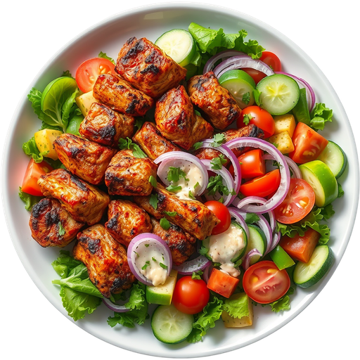 Kebab and Salad dish