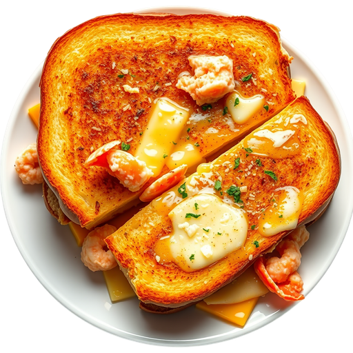 Five Cheese and Lobster Grilled Cheese dish