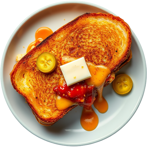 Nashville Hot Grilled Cheese dish