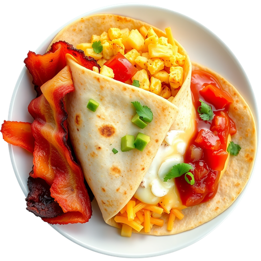 Bacon Breakfast Burrito dish