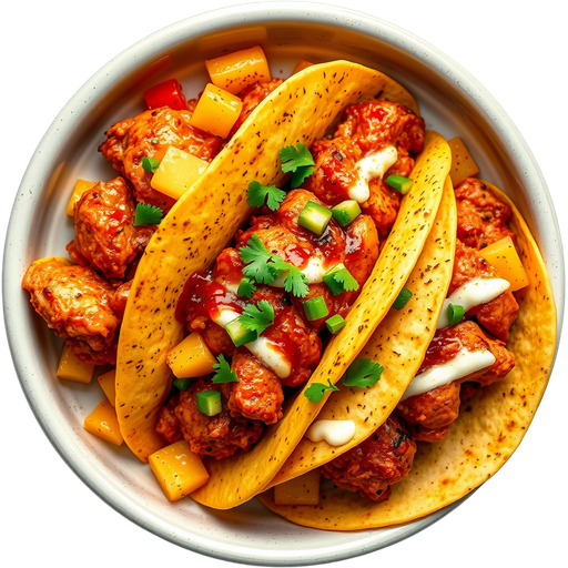 Pineapple Habanero Chicken Al Pastor Taco dish