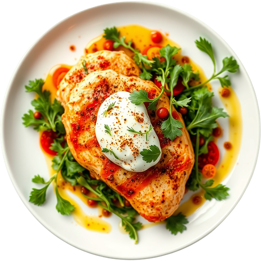 Spicy Chicken Burrata dish