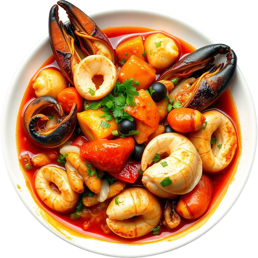Seafood Cioppino dish
