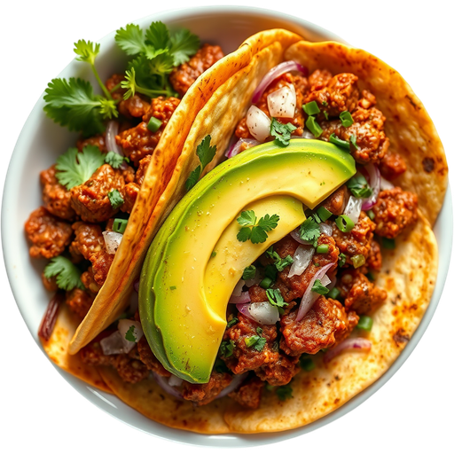 Taco Arabe with Avocado dish