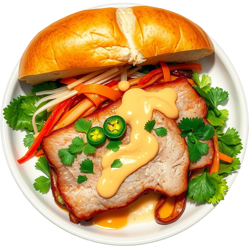 Pork Belly Banh Mi dish