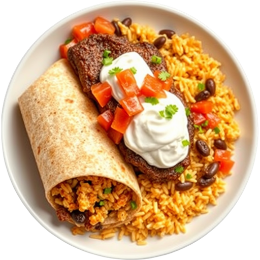 Asada Burrito dish