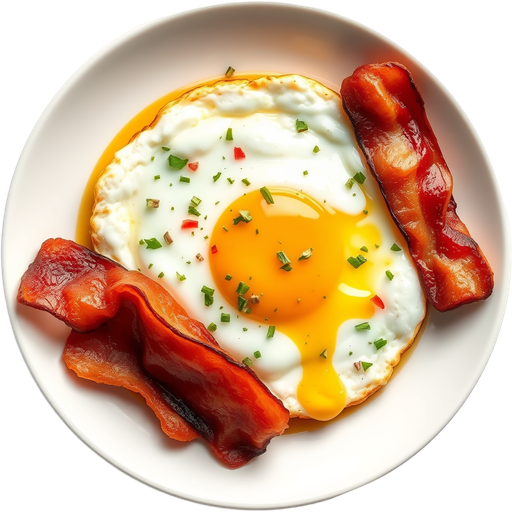 Egg with Bacon, Sausage or Ham dish