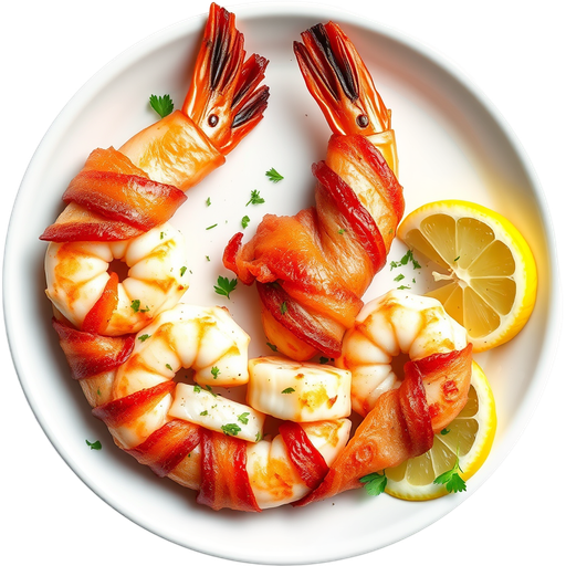 Bacon Wrapped Shrimp Appetizer dish