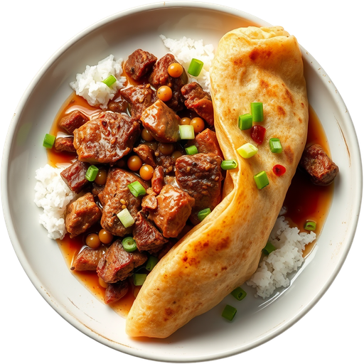 Cumin Lamb Crepe dish