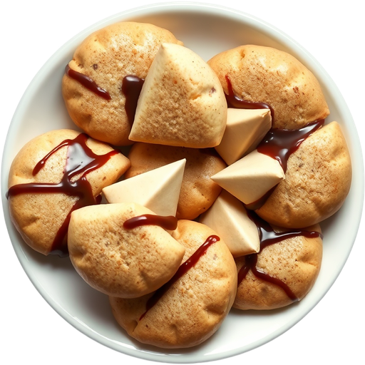 Chocolate Glazed Fortune Cookies dish