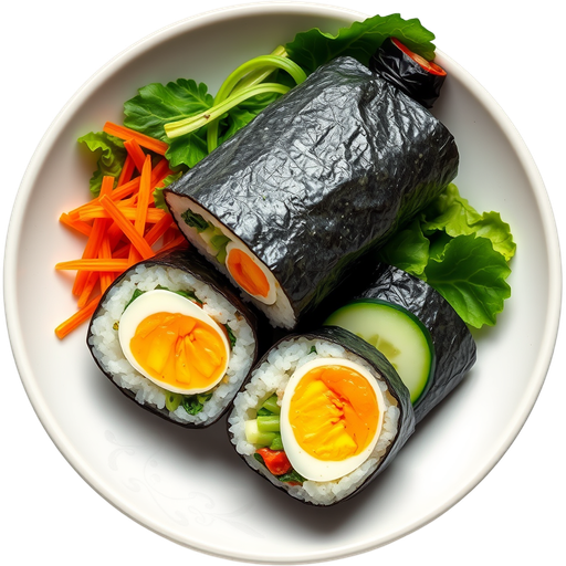 Vegetarian Kimbap dish