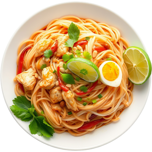 Chicken Phad Thai dish