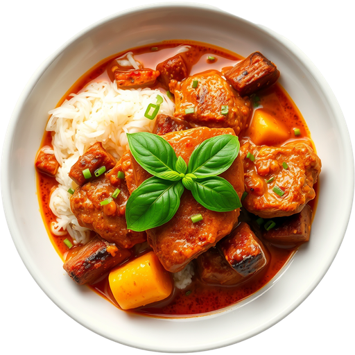 ShortRib Panang Medium Spicy dish