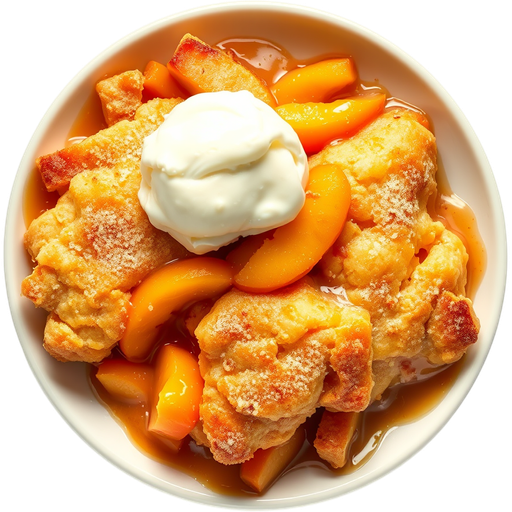 Peach Cobbler dish