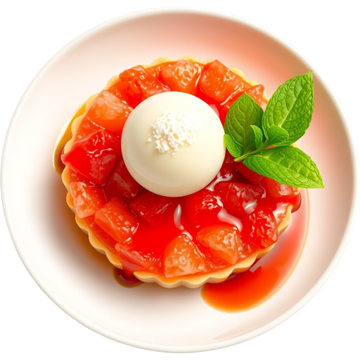 Sour Tart w/ Fresh Mochi and Li Hing Mui Powder dish