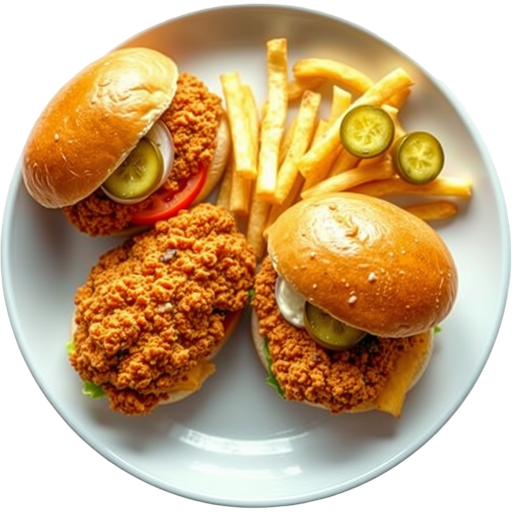 Three Fried Chicken Sandwich Combos dish