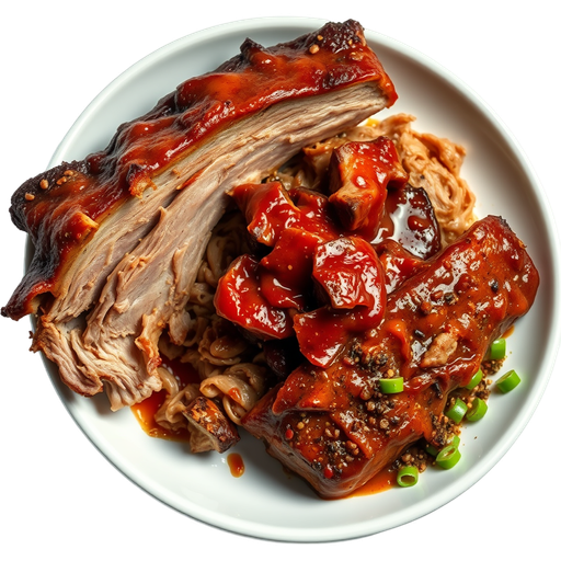 Pulled Pork and Ribs dish