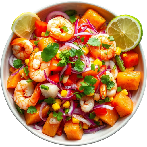 Ceviche Mixto dish